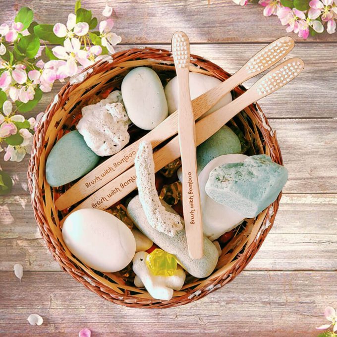 EcoVibes | Bamboo Toothbrush | Bamboo with Bamboo | Kids EcoVibes | Bamboo Toothbrush | Bamboo with Bamboo | Kids