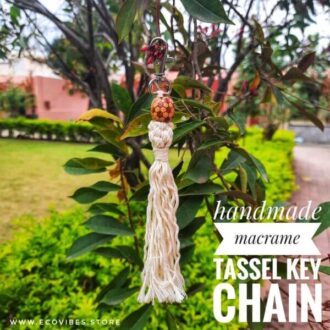Macrame Tessel Key Chain