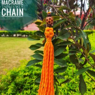 Macrame Tessel Key Chain